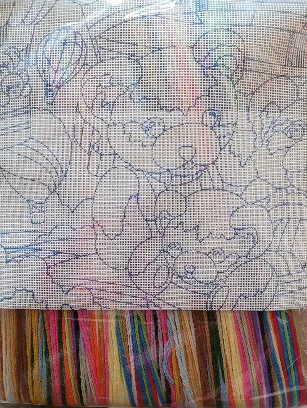 Vtg Monarch Horizons 16x20 longstitch needlepoint Kit International Bearlines - Picture 2 of 3